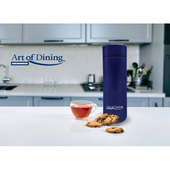 TERMOS  INOX  450 ML, CU INDICATOR LED  PENTRU TEMPERATURA,, ALBASTRU,  ART OF  DINNING BY HEINNER