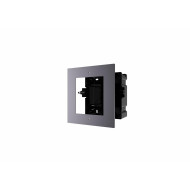 Panou frontal pentru un modul videointerfon modular Hikvision DS-KD-ACF1; montare incastrata; material aluminiu, doza de plastic inc lusa;dimensiuni: 134mm x 124mm × 4mm;