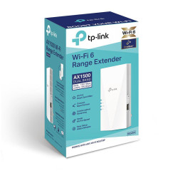 TP-link AX1500 Wi-Fi Range Extender, RE500X, 1 Port Ethernet Gigabit, 2 Antene interne, Standarde Wireless, IEEE 802.11a/n/ac/ax 5GHz, IEEE 802.11b/g/n 2.4GHz, frecventa 2.4, 5 Ghz, 300 Mbps at 2.4GHz, 1200 Mbps at 5GHz.