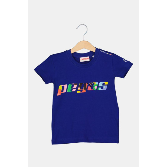 TRICOU LOGO MULTICOLOR COPII ROYAL BLUE-12 TRICOU LOGO MULTICOLOR COPII ROYAL BLUE-12