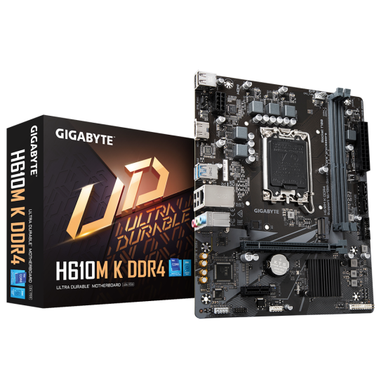 Placa de baza Gigabyte H610M K LGA 1700, 2x DDR4, 1x HDMI, 1x PCIe x16, 1x PCI x1, 1x M.2, 2x SATA 6 Gb/s, 1 Gbps LAN, mATX