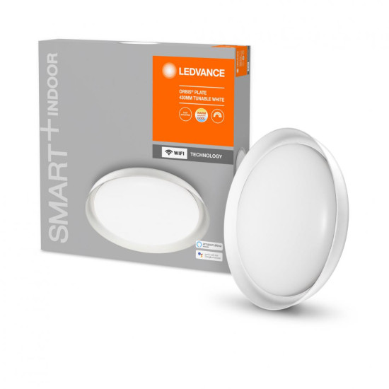 Plafoniera LED inteligenta Ledvance SMART+ Wifi Orbis Plate 430, 26W, 1250 lm, lumina alba (3000-6500K), IP20, Ø43cm, PMMA, Alb