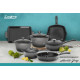 TIGAIE ADANCA FONTA EMAILATA + CAPAC 24 X 8 CM, 2.5 L, MARBLE GREY, COOKING BY HEINNER TIGAIE ADANCA FONTA EMAILATA + CAPAC 24 X 8 CM, 2.5 L, MARBLE GREY, COOKING BY HEINNER