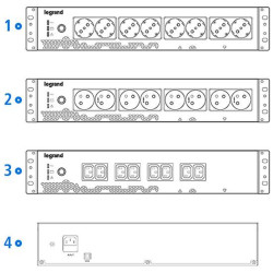 UPS Legrand Keor PDU monofazat, 800VA/480W, IN 1xIEC 10A OUT 8x Schuko, technologie off-line, conexiune USB HID, capacitate baterie 12V/9AH, 230V, dimensiuni 440x150x88mm, greutate 5kg