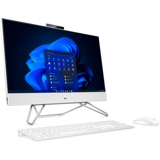 All-in-One HP ProOne 240 G9 23.8 inch Non-Touch FHD cu procesor Intel Core i3-1215U, video Integrat Intel Iris Xe Graphics, RAM 8GB, SSD 256GB, Fixed Stand, HP 125 White Wired Keyboard, HP 125 White Wired Mouse, Starry White, Free DOS, 2yw