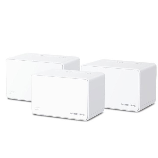 Mercusys AX3000 Whole Home Wi-Fi system HALO H80X(3-PACK),wi-fi 6 Dual-Band, Standarde Wireless: IEEE 802.11ax/ac/n/a 5 GHz, IEEE 802.11ax/n/b/g 2.4 GHz, viteza wireless: 2402 Mbps on 5 GHz, 574 Mbps on 2.4 GHz, Securitate wireless: WPA-PSK/WPA2-PSK/WPA3,