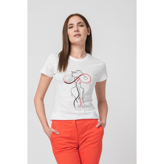 TSHIRT CASUAL F DOAMNA CU... WHITE-XS TSHIRT CASUAL F DOAMNA CU... WHITE-XS