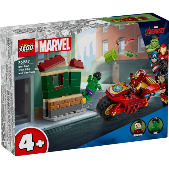 IRON MAN CU MOTOCICLETA&HULK, LEGO 76287 IRON MAN CU MOTOCICLETA&HULK, LEGO 76287