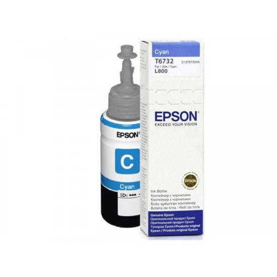 Cartus cerneala Epson T6732, cyan, capacitate 70ml, pentru Epson L800 Cartus cerneala Epson T6732, cyan, capacitate 70ml, pentru Epson L800