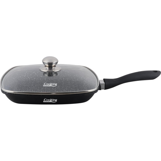 TIGAIE GRILL ALUMINIU + CAPAC 28 x 4.5 CM , DARK LINE, COOKING  BY HEINNER