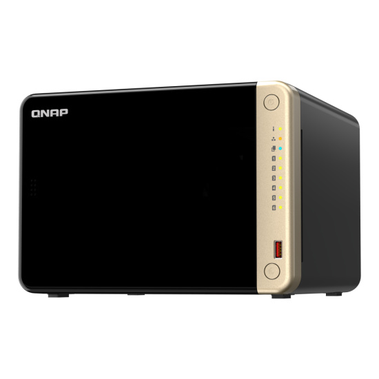 NAS QNAP 664 6-Bay, CPU Intel® Celeron® N5105/N5095 4-core/4-thread Processor, RAM 8GB (1x 8GB) DDR4, HDD 6 x 2.5