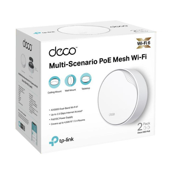 TP-LINK DECO X50-POE AX3000 MESH 2PK