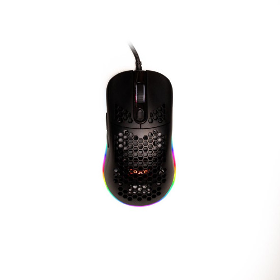 MOUSE Spacer Gaming SPGM-ALIEN-LIGHT, cu fir, USB, optic, 6.400 dpi, butoane/scroll 6/1, iluminare RGB, negru