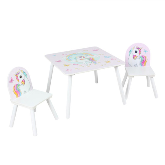 Set 2 scaune +birou Unicorns, U-Grow Set 2 scaune +birou Unicorns, U-Grow