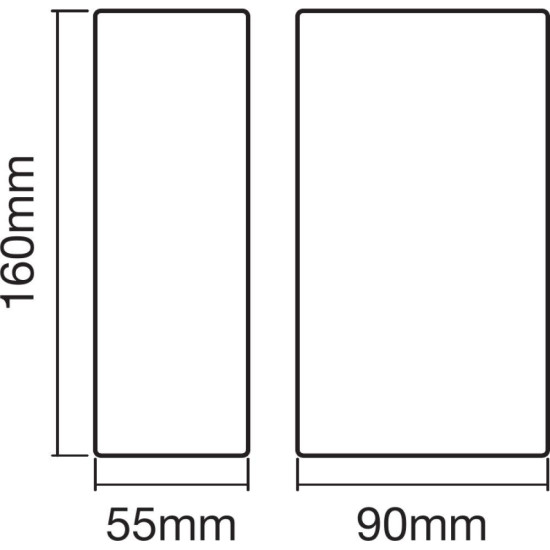 Aplica LED pentru exterior Ledvance Endura Style UpDown, 12W, 700 lm, lumina calda (3000K), IP44, 160x90x55mm, aluminiu, Alb