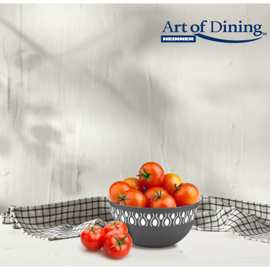 SET 4 BOLURI PLASTIC, 16/20/24/28 CM, GRI, ART OF DINNING BY HEINNER SET 4 BOLURI PLASTIC, 16/20/24/28 CM, GRI, ART OF DINNING BY HEINNER