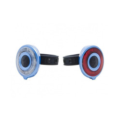 Set lumini far+stop, 2 LED-uri rosii, 2 LED-uri uri albe, Baterii: 2 x 2 CR2032 3V, Greutate: 2x35gr, Autonomie:70/95 h