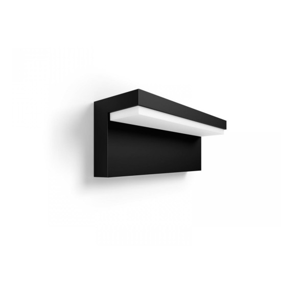 Aplica LED RGB pentru exterior Philips Hue Nyro, 13.5W (42W), 1000 lm, lumina alba si color (2000-6500K), IP44,88x254x101mm, Negru Aplica LED RGB pentru exterior Philips Hue Nyro, 13.5W (42W), 1000 lm, lumina alba si color (2000-6500K), IP44,88x254x101mm, Negru