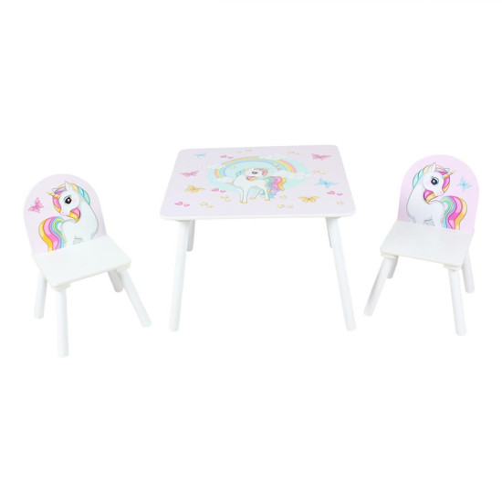 Set 2 scaune +birou Unicorns, U-Grow Set 2 scaune +birou Unicorns, U-Grow