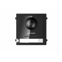 Panou videointerfon modular de exterior Hikvision DS-KD8003-IME1/EU; 1 xbuton apelare, camera video wide angle 180° Fish eye 2MP; pe rmiteconectarea pana la 8 submodule de extensie, conectare: TCP/IP, RTSP;customizare afisare nume; montaj aplicat sau ingr