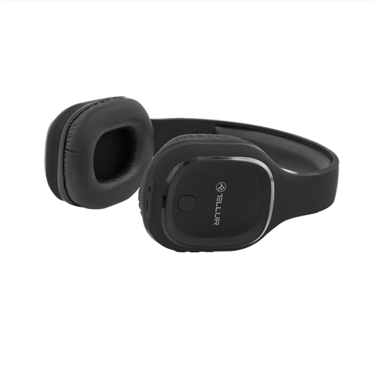 Casti Over-ear Bluetooth Tellur Pulse, Microfon, Negru