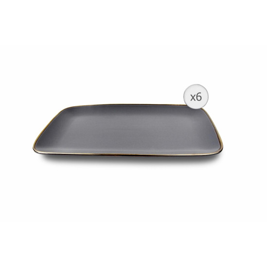 SET 6 PLATOURI CERAMICA 32x20 CM, CALYPSO, ART OF DINING BY HEINNER SET 6 PLATOURI CERAMICA 32x20 CM, CALYPSO, ART OF DINING BY HEINNER