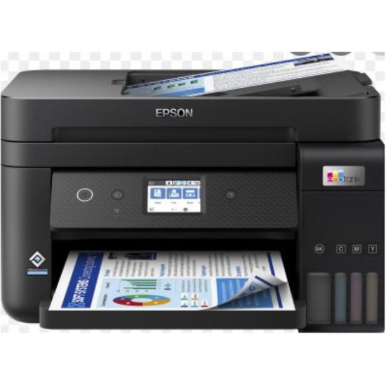 Multifunctional inkjet color Epson EcoTank CISS L6290, dimensiune A4 (Printare,Copiere, Scanare, Fax), printare borderless, viteza 33ppm alb-negru, 20ppm color, rezolutie 4800x1200 dpi, alimentare hartie 250 coli,ADF 30 coli, duplex automat ,scanner CIS r