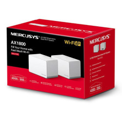 Mercusys AX1800 Whole Home Wi-Fi system HALO H70X(2-PACK),wi-fi 6 Dual-Band, Standarde Wireless: IEEE 802.11ax/ac/n/a 5 GHz, IEEE 802.11ax/n/b/g 2.4 GHz, viteza wireless: 1201 Mbps on 5 GHz, 574 Mbps on 2.4 GHz, Securitate wireless:  WPA-PSK/WPA2-PSK/WPA3