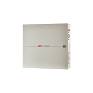 Centrala control access Hikvision DS-K2602T, pentru 2 usi bidirectionale ( 4 x cititoare Wiegand sau 4 cititoare RS-485), capacitate de stocare: 100,000 cartele si 300,000 evenimente, comunicare: TCP/IP, RS-485, Wiegand (W26/W34), EHome 5.0, si protocol  