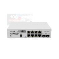 MIKROTIK, CSS610-8G-2S+IN 8G, 2 SFP+ Port , Indoor Switch 64kb Flash, Pasive POE, Dimensiuni: 200 x 167 x 46 mminterfata: 8 x 10/100/1000, 2 x SFP+, IP20, POE in- 12-57 V, consum maxim 5w.