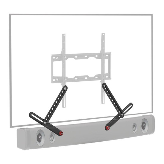 Suport Ajustabil pentru montare Soundbar la suport TV, suporta pana la 6.5kg, negru Suport Ajustabil pentru montare Soundbar la suport TV, suporta pana la 6.5kg, negru