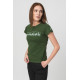 TRICOU  LOGOMULTICOLOR FEMEI  BOTTLE GREEN-L