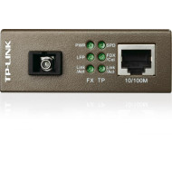 Switch media convertor TP-Link, 2 porturi (1x100Mbps SC, 1x10/100 Mbps (RJ-45)),  BiDi 10/100Base-TX to 100Base-FX (SC), Single-Mode, 20Km, WDM type B (se foloseste in pereche cu MC111CS), single fiber, montabil in sasiu