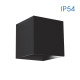 Aplica LED Vivalux SQUARE STARK, 6W, 180 lm, lumina neutra (4000K), 120°, IP54, 100x100x100mm, 15000h, aluminiu, -25÷+40°C, Negru