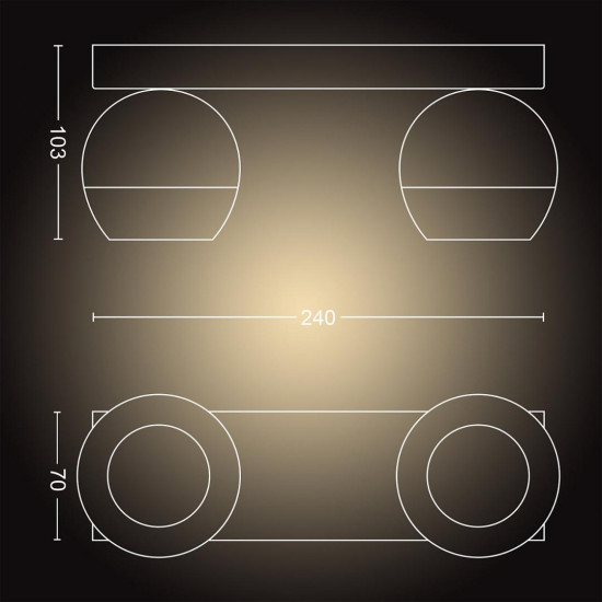 Spot LED Dublu Philips Hue Buckram, Bluetooth, 2xGU10, 2x5W, 700 lm, lumina alba (2200-6500K), IP20, 25.2x8.2cm, Metal, Negru, Intrerupator cu variator inclus Spot LED Dublu Philips Hue Buckram, Bluetooth, 2xGU10, 2x5W, 700 lm, lumina alba (2200-6500K), IP20, 25.2x8.2cm, Metal, Negru, Intrerupator cu variator inclus