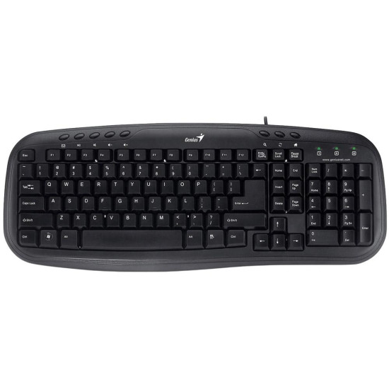 Tastatura Genius Slimstar M200, cu fir, US layout, neagra