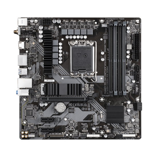 Placa de baza Gigabyte B760M DS3H AX DDR4 LGA1700, 4x DDR4 5333MHz, 1x HDMI, 2x DisplayPort, 1x PCIe x16, 2x PCIe x1, 2x M.2, 4x SATA 6Gb/s, LAN 2.5Gbps, WIFI 6E, mATX Placa de baza Gigabyte B760M DS3H AX DDR4 LGA1700, 4x DDR4 5333MHz, 1x HDMI, 2x DisplayPort, 1x PCIe x16, 2x PCIe x1, 2x M.2, 4x SATA 6Gb/s, LAN 2.5Gbps, WIFI 6E, mATX
