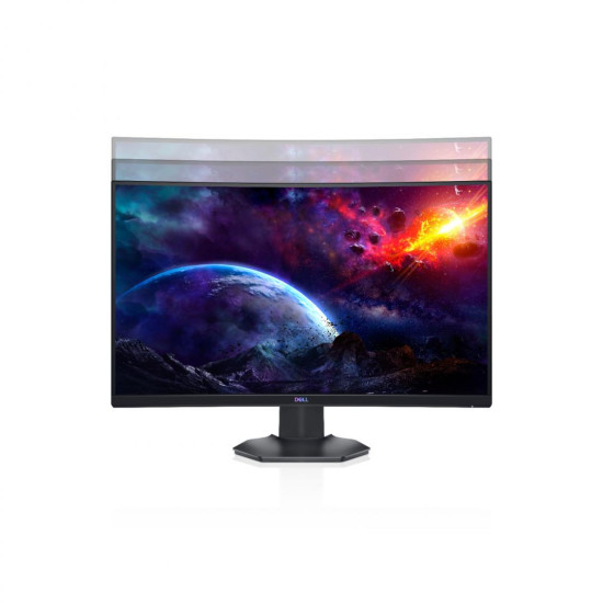 Dell 27 Curved Gaming Monitor -S2721HGFA, 68.47 cm, Maximum preset resolution: 1920 x 1080 at 144 MHz, Screen type: Active matrix - TFT LCD, Panel type Vertical Alignment, Backlight: LED edgelight system, Display screen coating: Anti-glare treatment of th