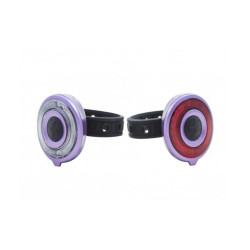 Set lumini far+stop, 2 LED-uri rosii, 2 LED-uri uri albe, Baterii: 2 x 2 CR2032 3V, Greutate: 2x35gr, Autonomie:70/95 h