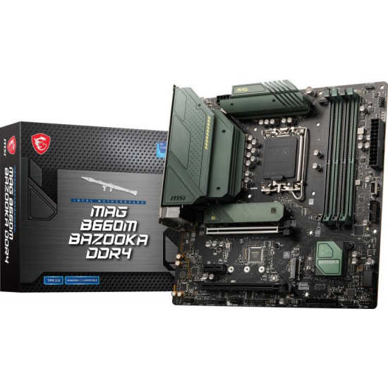 Placa de baza MSI MAG B660M BAZOOKA DDR4, LGA 1700