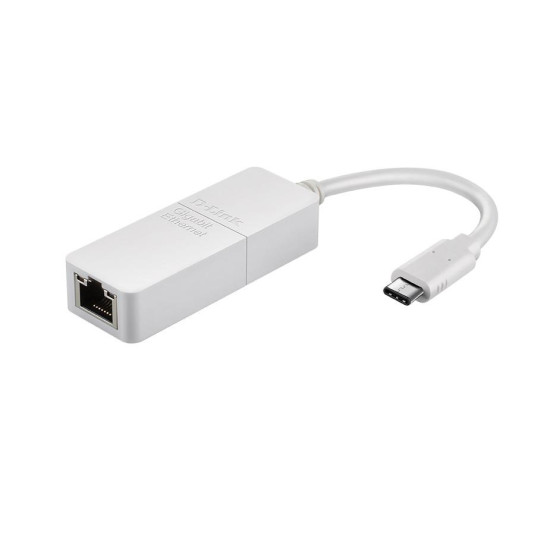 D-link USB-C to Gigabit Ethernet Adapter, DUB-E130; Achieve transfer speeds of up to 1Gbps; Status LEDs for connection status and data transfer speed;