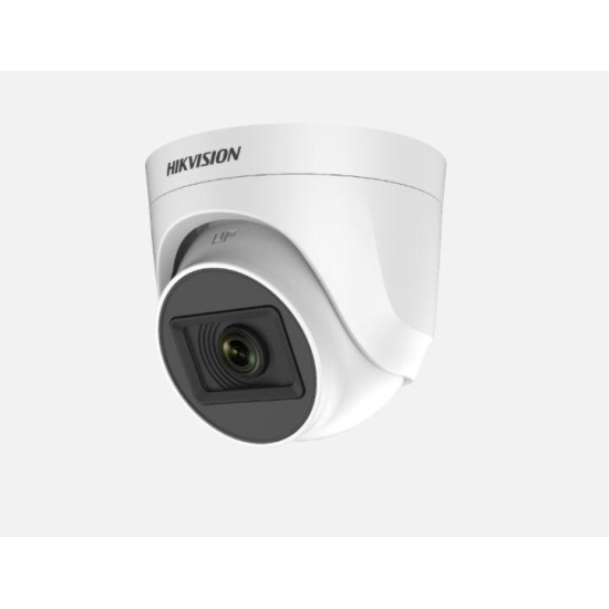 Camera supraveghere Hikvision Turbo HD turret DS-2CE76H0T-ITPF(2.4mm) (C), 5MP, rezolutie: 2560 × 1944, 5M@20fps, 4M@30fps, iluminare: 0.01 Lux@(F1.2, AGC ON), 0 Lux with IR, lentila fixa: 2.4 mm, unghi vizualizare:  horizontal FOV: 110°, vertical FOV: 81