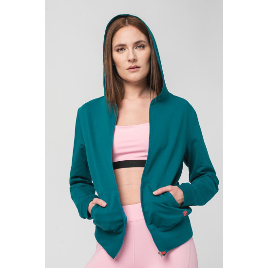 HANORAC COTON CASUAL FEMEI PETROL-M HANORAC COTON CASUAL FEMEI PETROL-M