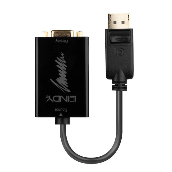 Adaptor Activ Lindy LY-41006, DisplayPort to VGA, negru