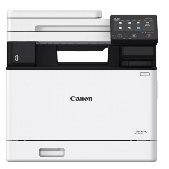 Multifunctional laser color Canon MF754CDW, dimensiune A4(Printare ,Copiere, Scanare, Fax), viteza max 33ppm alb-negru si color,rezolutie max1200x1200dpi, memorie 1 GB RAM,alimentare hartie 250 coli+50 coli multi-purpose+50 coli ADF, limbaj de printareUFR