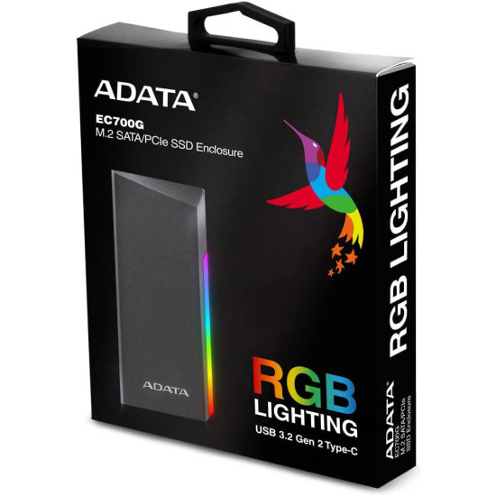 Rack Extern SSD/HDD Adata EC700G M.2, USB 3.2 Gen2 Type C Rack Extern SSD/HDD Adata EC700G M.2, USB 3.2 Gen2 Type C