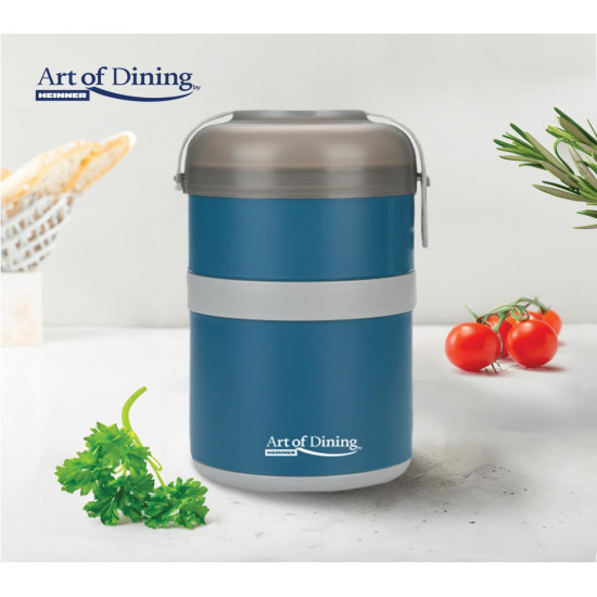 CASEROLA TERMICA DBL 920ML,LOCA,ALBASTRU