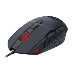 Mouse gaming Serioux Tobis, Senzor Sunplus 192, 1000-6400 DPI, switch HUANO, pana la 20 milioane de click-uri, 8 Butoane, 3 moduri de iluminare RGB, cablu USB 1.5M, plug and play, compatibil cu Windows 2000/XP/9X/VISTA/7/8/10