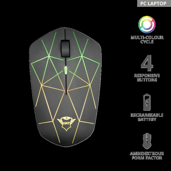 Mouse Trust GXT 117 Strike, Wireless Gam, negru Mouse Trust GXT 117 Strike, Wireless Gam, negru