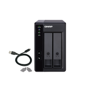 RAID USB QNAP TR-002 2-Bay, 2.5/3.5 SATA 6Gbps HDD (neincluse), 1xUSB3.11 (type-c), tower, PSU adaptor 36W, garantie 2 ani